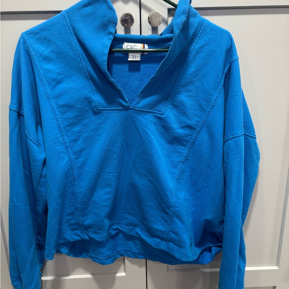 C.C Vibrant Blue V-Neck Sweater Oversized XL